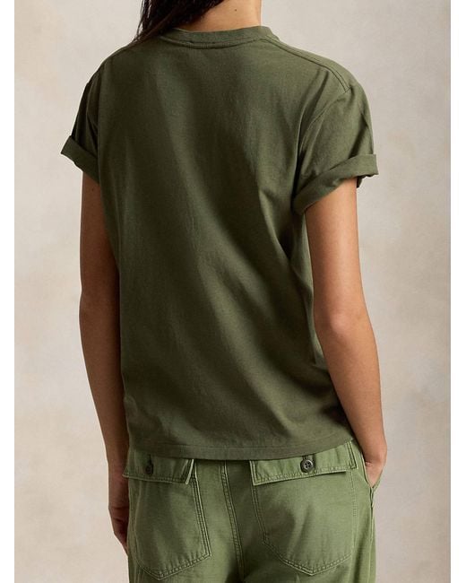 Polo Ralph Lauren Green T-Shirt With Cartoon Bear