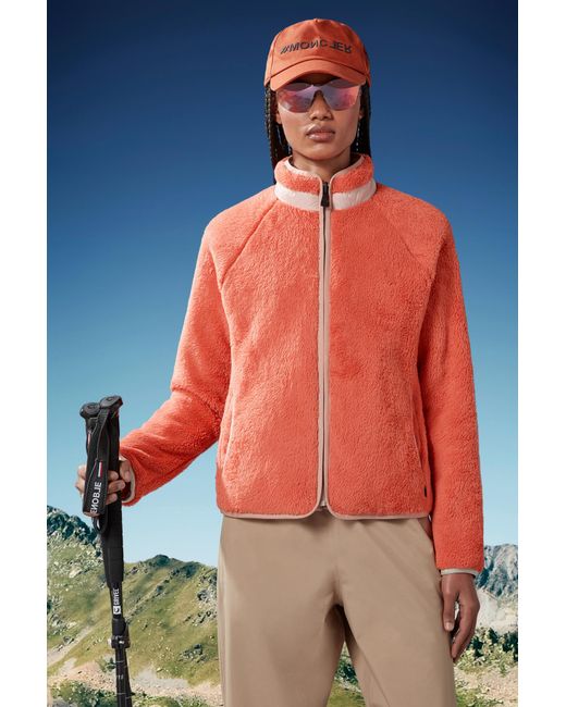 Moncler Orange Grenoble Maglia Fleece High-Neck Reversible Jacket
