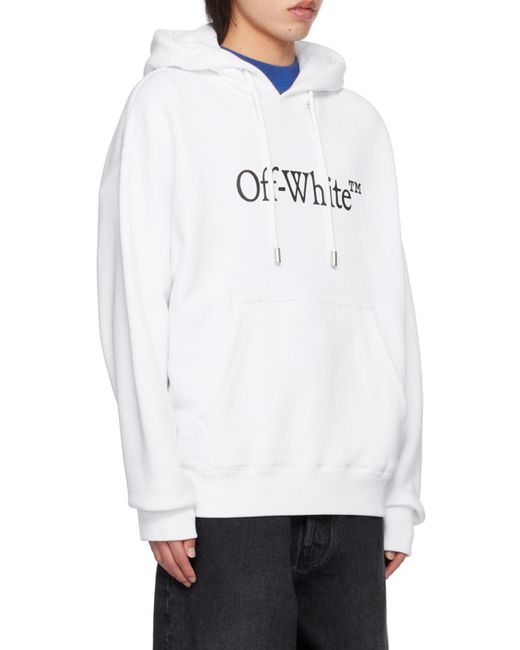 Off-White c/o Virgil Abloh White Big Bookish Skate Drawstring Hoodie for men