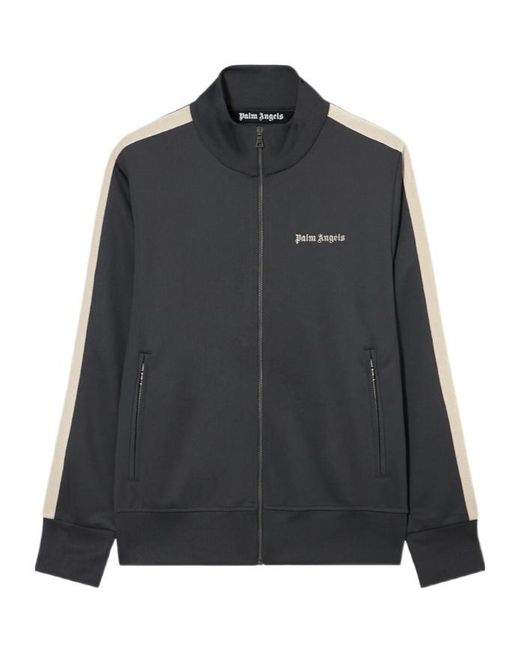 Palm Angels Black Classic Logo Track Jacket for men