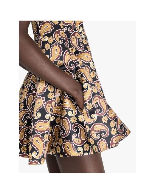 J.W. Anderson Brown Jw Anderson Paisley' Print Circle-Skirt Dress