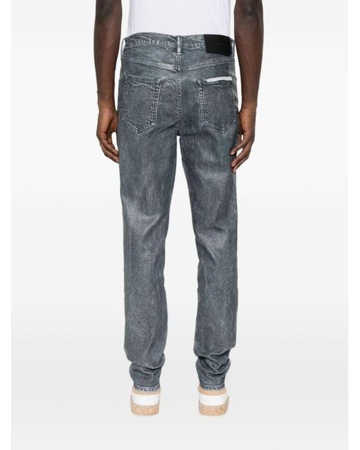 Purple Brand Gray Skinny Jeans for men