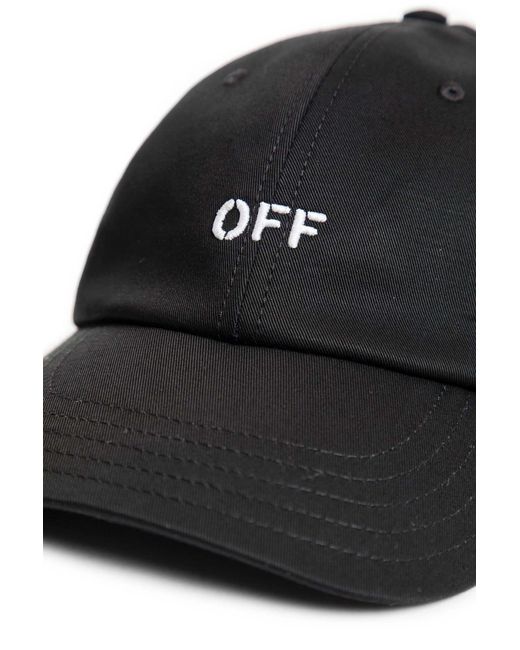 Off-White c/o Virgil Abloh Black Logo Embroidered Baseball Cap for men