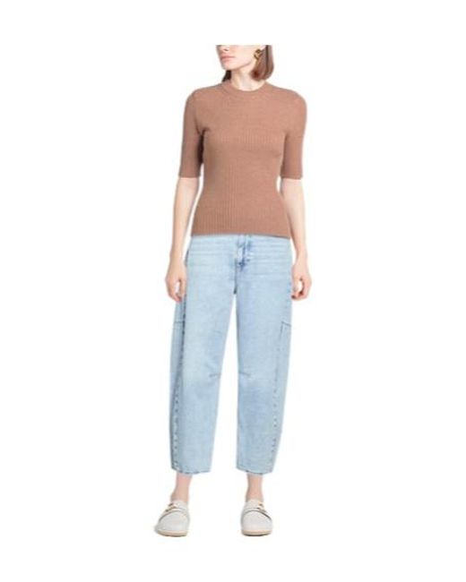 Rag & Bone Blue High-Waisted Straight-Leg Jeans