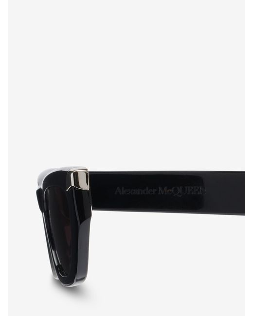 McQueen White Eyewear Cat-Eye Frame Sunglasses