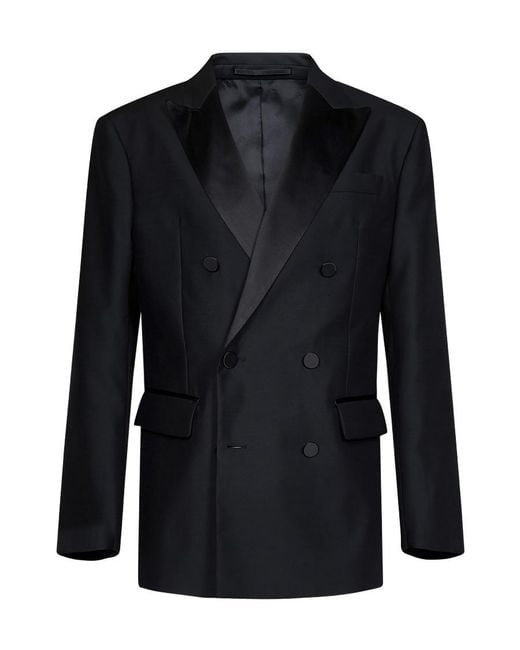 DSquared² Black Tailored Double-Breasted Suit for men