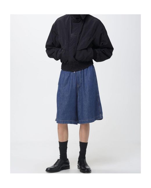 Dries Van Noten Blue Long-Sleeved Bomber Jacket for men