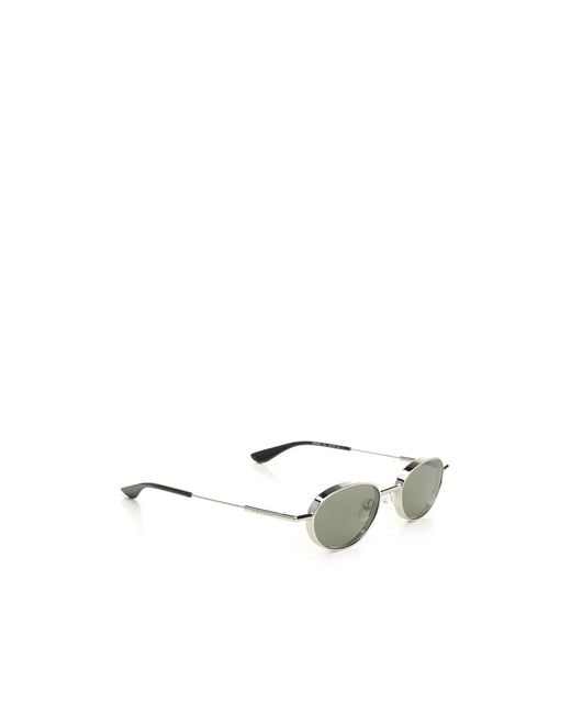 McQueen White Eyewear Oval Frame Sunglasses for men