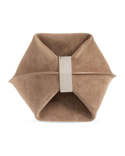 The Attico Brown The La Scoop Asymmetric Medium Shopper Bag