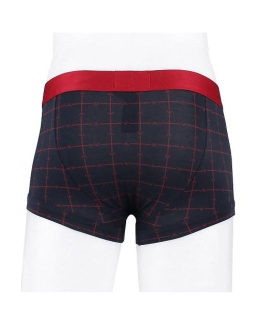 Emporio Armani Blue Logo-Waistband Boxer Briefs for men