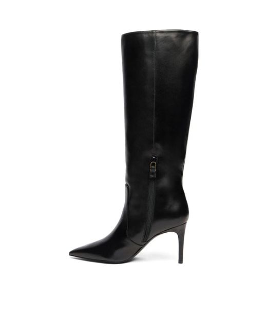 Stuart Weitzman Black Pointed-Toe Boots