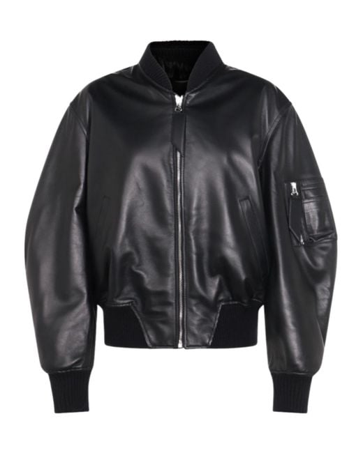 The Attico Black The Zipped Jacket