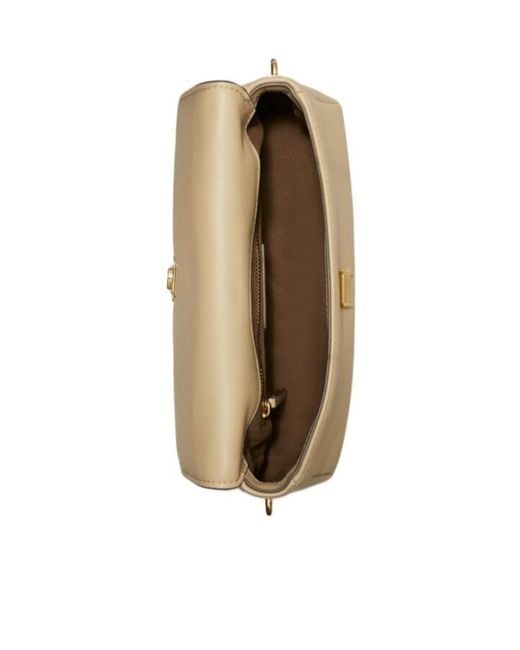 Tory Burch Natural Charlie Small Shoulder Bag