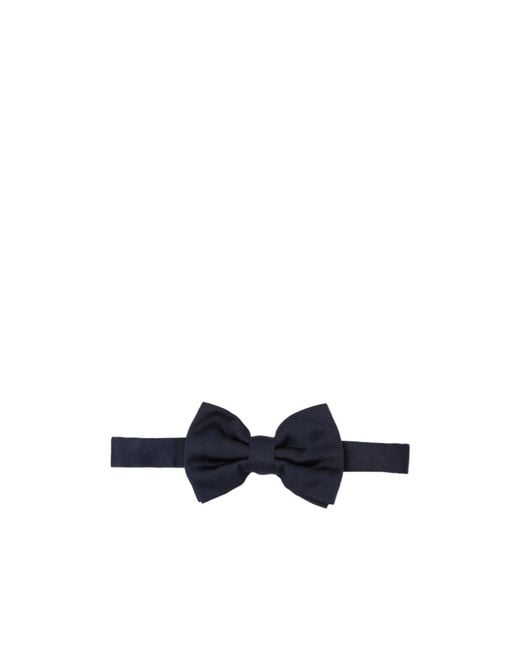 Prada Blue Logo-Detailed Bow Tie for men