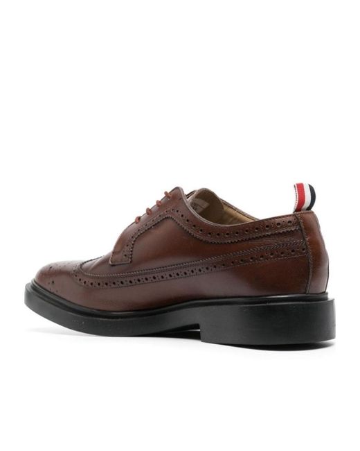 Thom Browne Brown Longwing Round-Toe Brogues for men