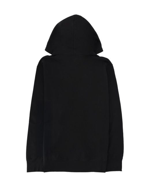 McQueen Black Skull Lace Drawstring Hoodie for men