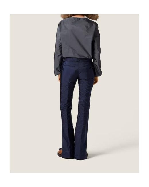 Miu Miu Blue Technical Fabric Pants