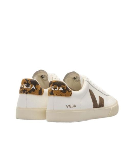 Veja Natural Campo Animal-Print Logo-Patch Sneakers for men