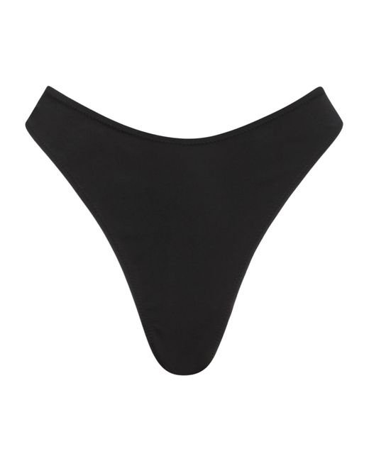 Ganni Black Solid-Color Bikini Bottom