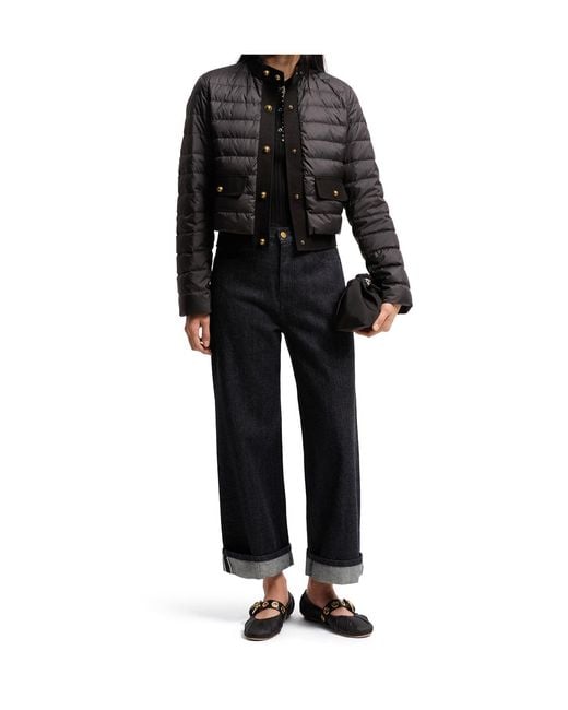 Moncler Black Long-Sleeved Down Jacket