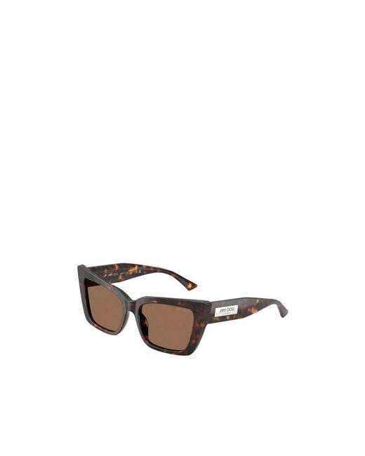 Jimmy Choo White Eyewear Cat-Eye Frame Sunglasses