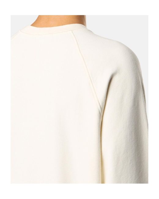 Stone Island White Oversized-Fit Raglan Crewneck Sweatshirt for men