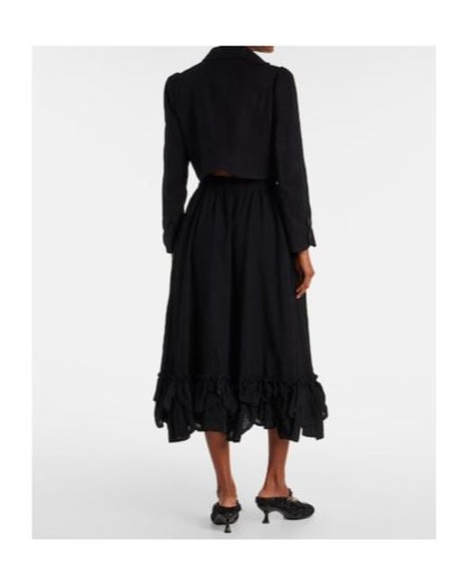 Comme des Garçons Black Cropped Wool Jacket