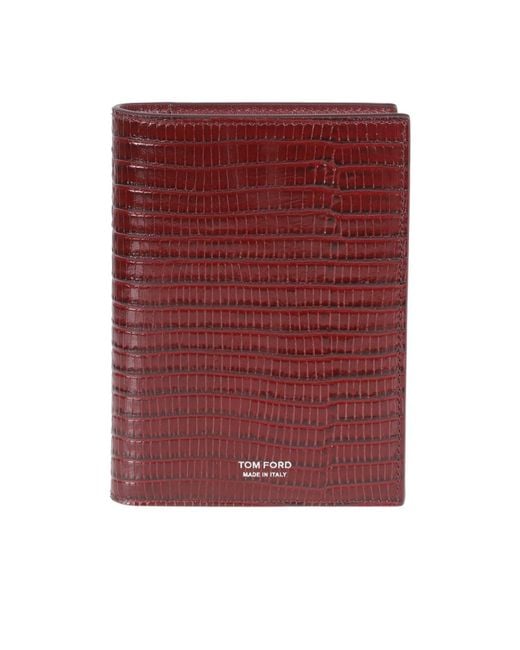 Tom Ford Red Bi-Fold Wallet for men