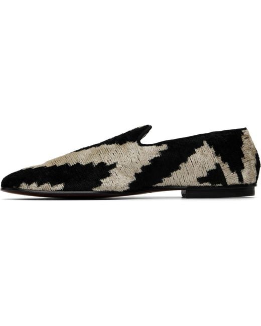 Tom Ford Black Jacquard Velvet Steven Loafers for men