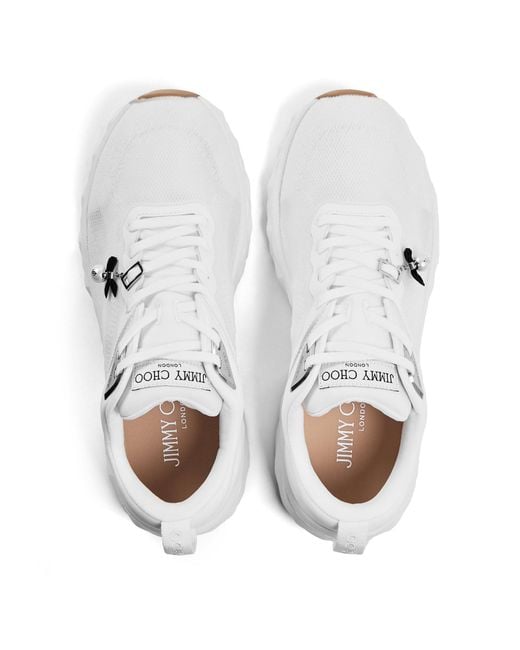 Jimmy Choo White Solid Color Sneakers