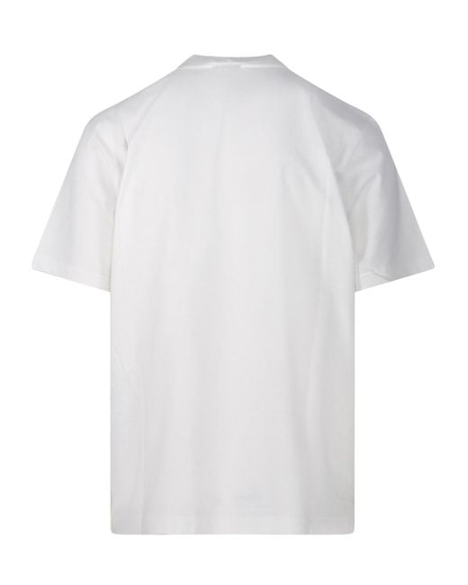 Gucci White Logo Printed Jersey T-Shirt for men
