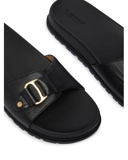 Ralph Lauren Multicolor Lauren Tasha Buckle Slide Sandals