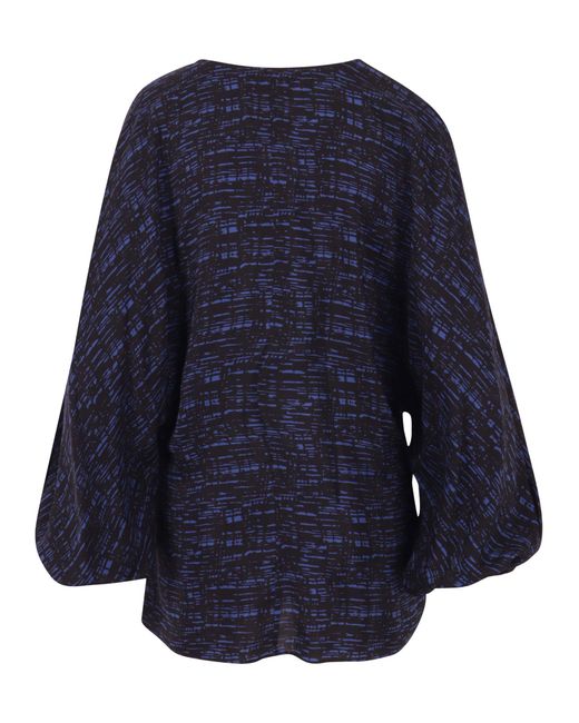 Gianluca Capannolo Blue Top With An Irregular Pattern