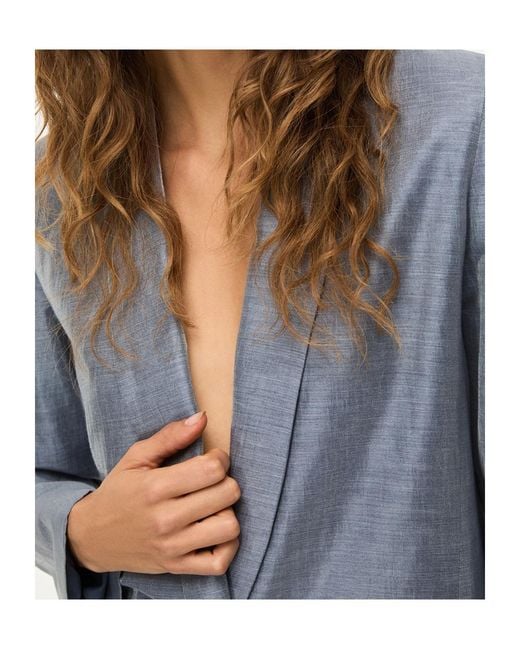 iBlues Blue Satin Blazer