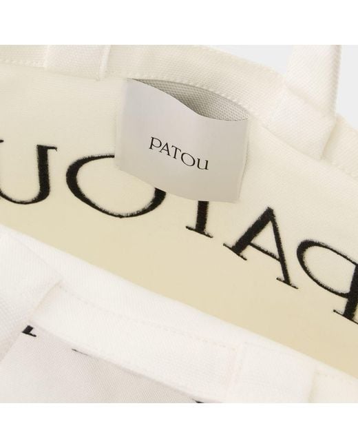Patou White Logo Tote Bag