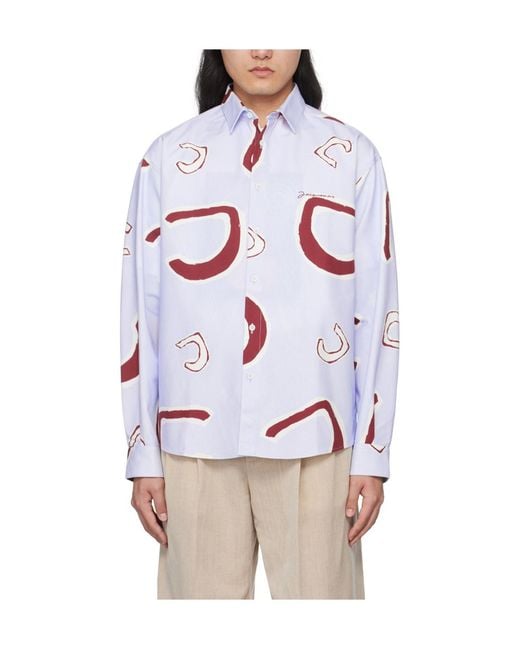 Jacquemus White La Chemise Simon Long-Sleeved Shirt for men