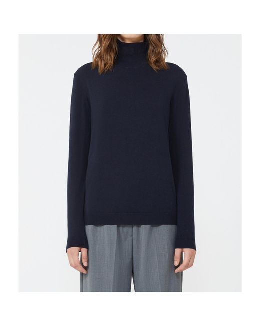 Weekend by Maxmara Blue Kiku Turtleneck Long-Sleeved Jumper