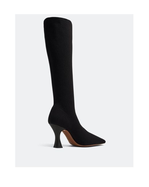 Neous Black Stretch Knitted Boots