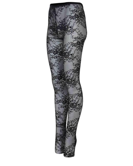 GIUSEPPE DI MORABITO Gray Lace Leggings