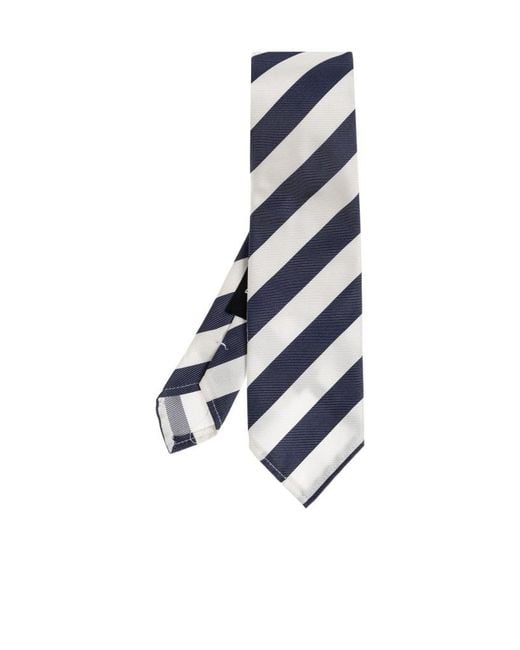 DSquared² White Striped Classic Tie for men