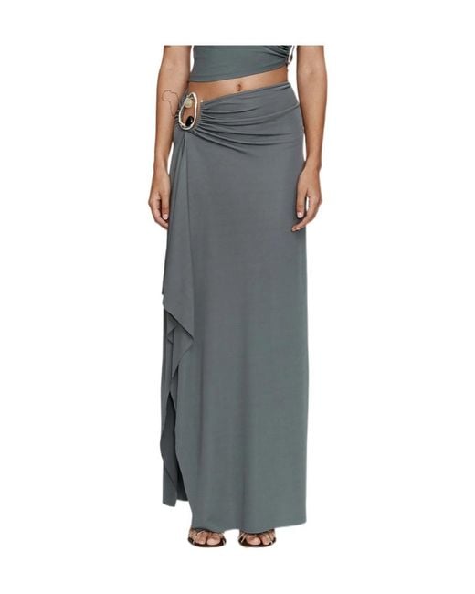 Christopher Esber Gray Asymmetrical Skirt