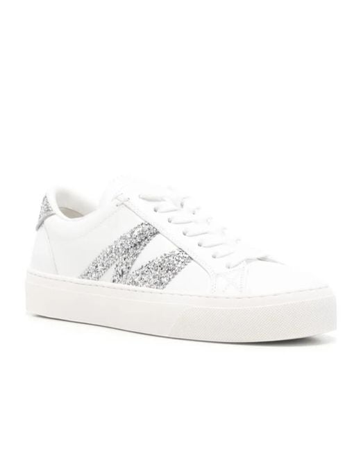 Moncler White Monaco 2 Sneakers