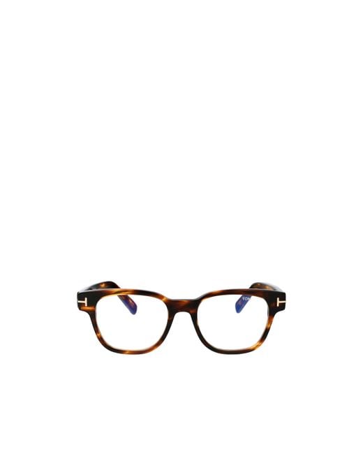 Tom Ford White Eyewear Square Frame Glasses for men
