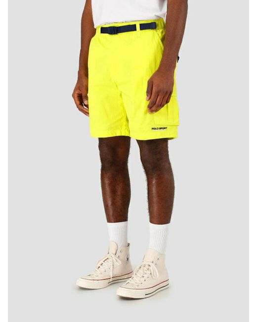 Polo Ralph Lauren Yellow Logo Shorts for men