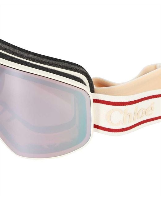 Chloé White Ski Sunglasses