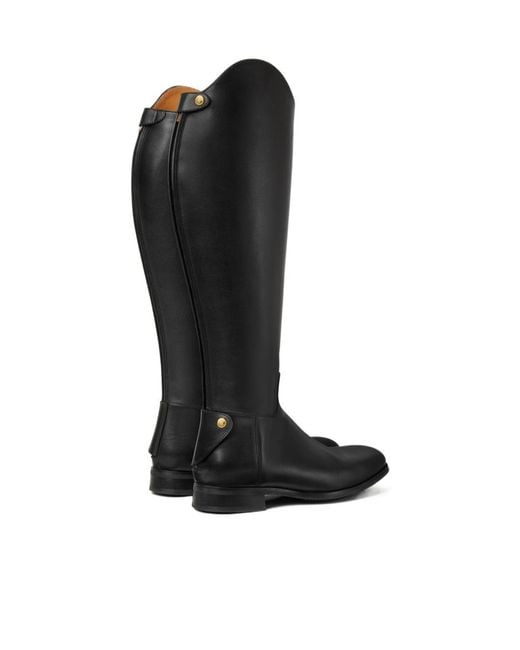 Loro Piana Black Horseriding High Boot for men