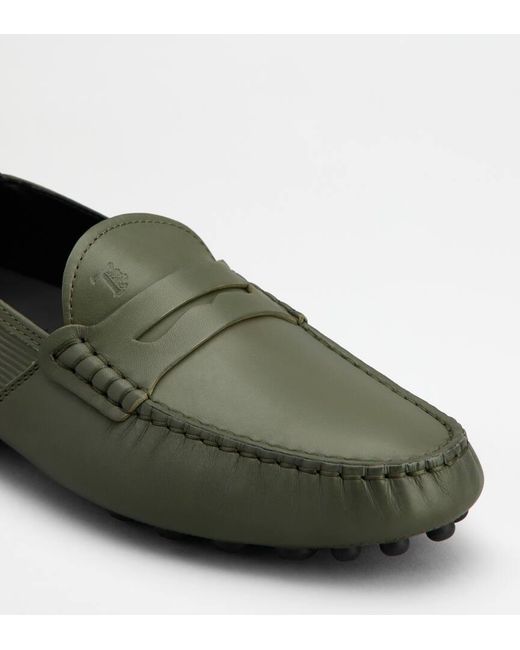 Tod's Green Round-Toe Loafers for men