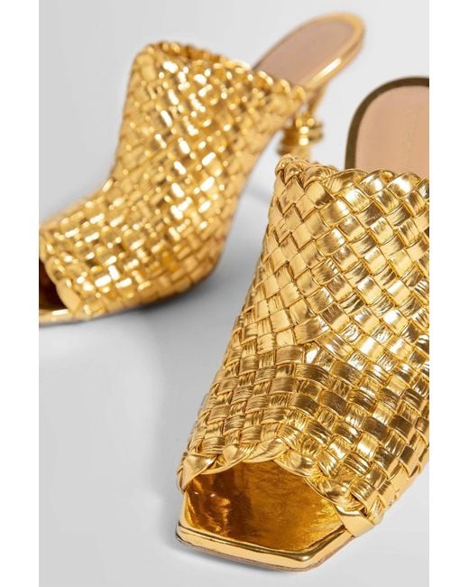 Bottega Veneta Metallic Knot Mules