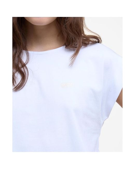 Barbour White Crew Neck T-Shirt
