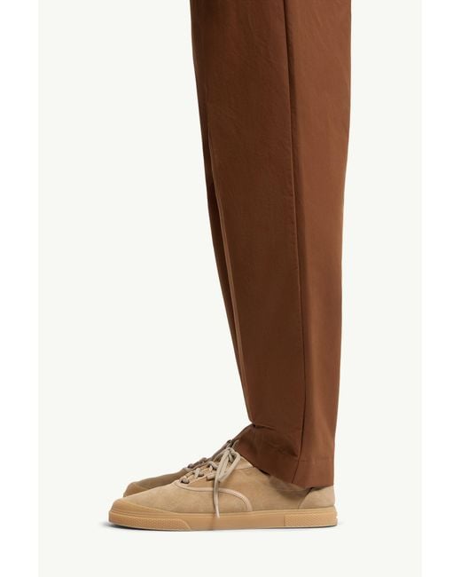 Moncler Brown Technical Cotton Blend Trousers for men